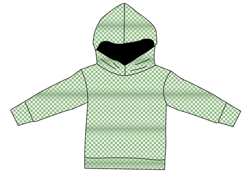 Green Check Ladies Oversized Hoodie