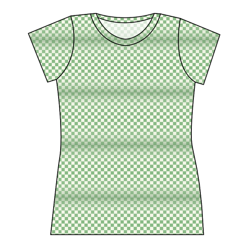 Green Check Ladies' Basic Tee