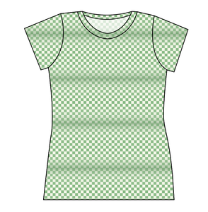 Green Check Ladies' Basic Tee