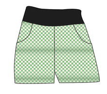 Load image into Gallery viewer, Green Check Ladies&#39; Joggers and Jogger Shorts
