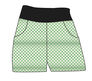 Green Check Ladies' Joggers and Jogger Shorts