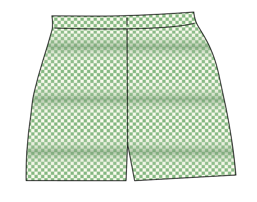 Green Check Ladies' Lounge Shorts