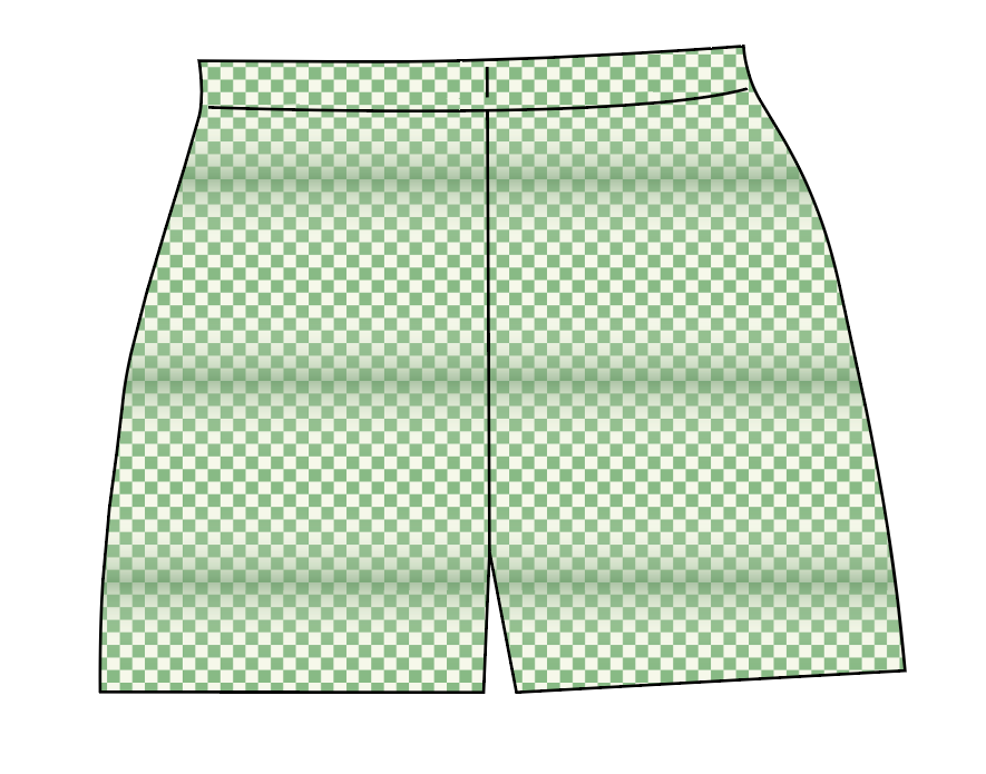Green Check Ladies' Lounge Shorts