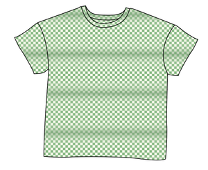 Green Check Ladies' Oversized Tee