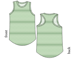 Green Check Ladies' Summer Tank