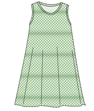 Load image into Gallery viewer, Green Check Ladies&#39; Swing Dress
