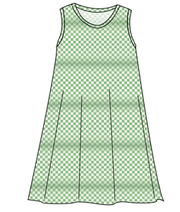 Green Check Ladies' Swing Dress