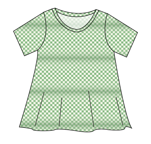 Green Check Ladies' Swing Tee