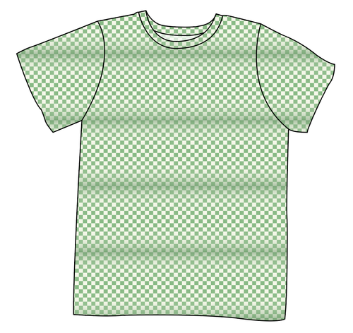 Green Check Mens' Tee