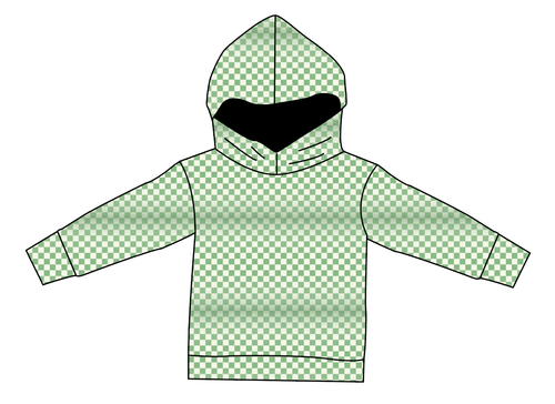 Green Check Oversized Hoodie