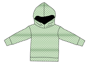 Green Check Oversized Hoodie