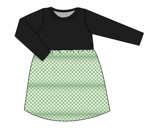 Green Check Play Dress