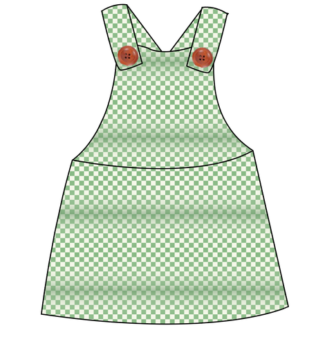 Green Check Skirt-Alls