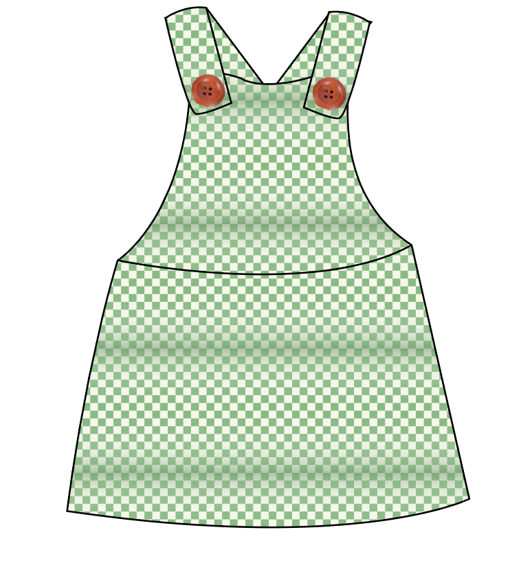 Green Check Skirt-Alls