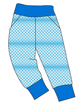 Load image into Gallery viewer, Blue Check Basic Joggers And Jogger Shorts