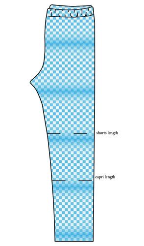Blue Check Basic Leggings