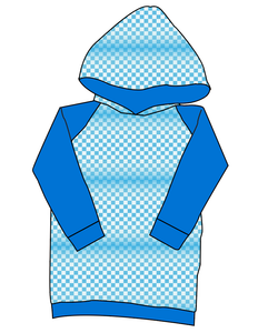 Blue Check Classic Hoodie (or Crewneck)