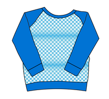 Load image into Gallery viewer, Blue Check Classic Hoodie (or Crewneck)
