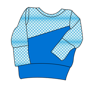 Blue Check Grow With Me Hoodie (or Crewneck)