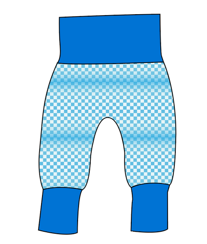 Blue Check Grow With Me Pants And Shorts