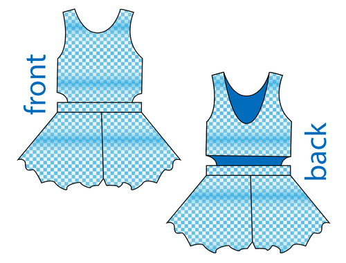 Blue Check Kids Playsuit
