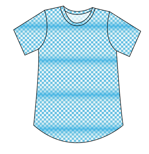 Blue Check Ladies' Relaxed Tee