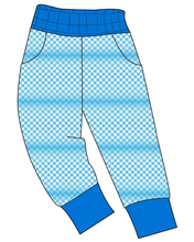 Load image into Gallery viewer, Blue Check Mens&#39; Joggers and Jogger Shorts