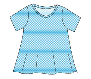 Blue Check Ladies' Swing Tee