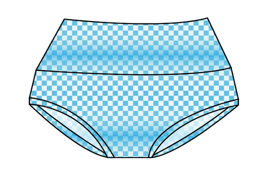 Blue Check Ladies' Underwear