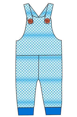 Blue Check Overalls and Shortalls