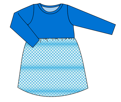 Blue Check Play Dress
