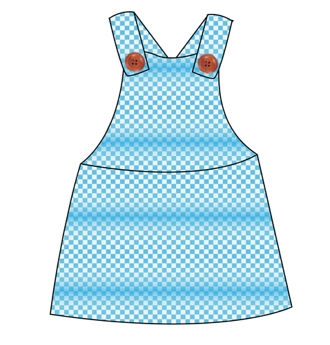 Blue Check Skirt-Alls