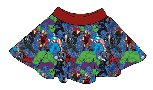 Superhero Smash Circle Skirt