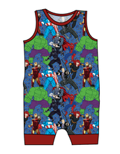 Load image into Gallery viewer, Superhero Smash Emmett Pants And Shorts T-Shirt Romper