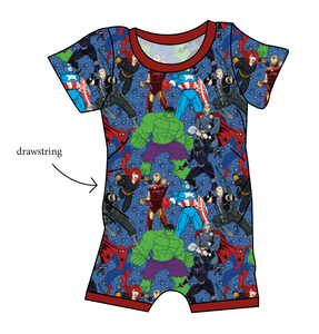 Superhero Smash Grow With Me Pants And Shorts Romper