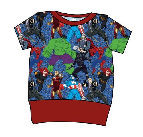 Superhero Smash Grow With Me Tee