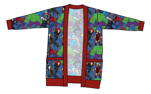 Superhero Smash Ladies' Grandpa Cardigan