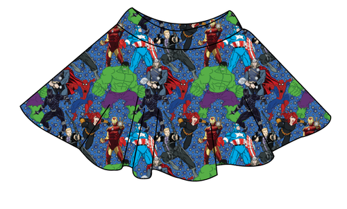 Superhero Smash Ladies' Circle Skirt