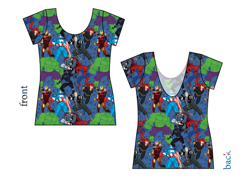 Superhero Smash Ladies' Low Back Ballerina Tee