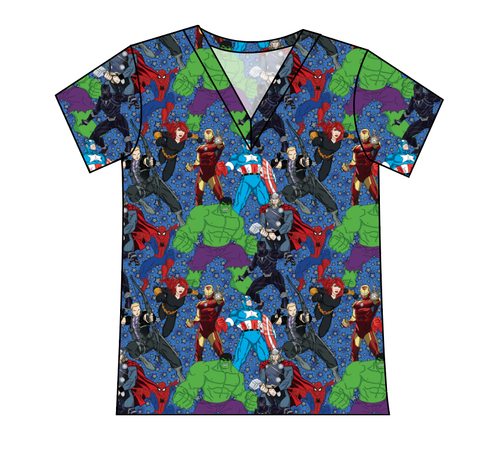 Superhero Smash Ladies' Slouchy V-Neck Tee