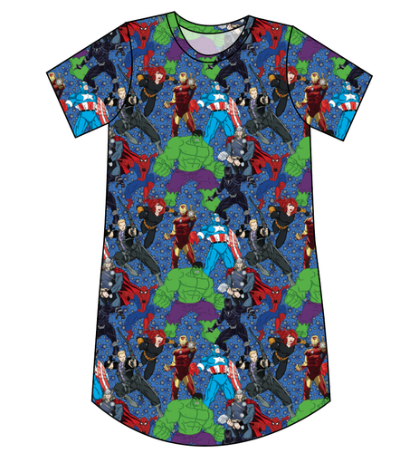 Superhero Smash Ladies' T-Shirt Dress