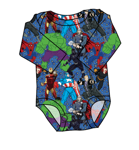 Superhero Smash Lap Neck Bodysuit