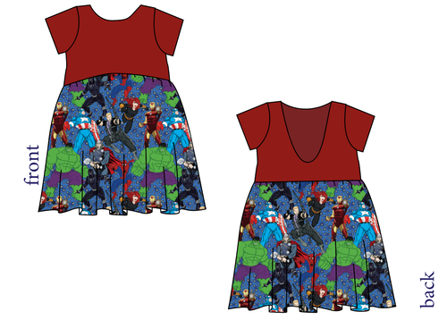 Superhero Smash Low Back Dress