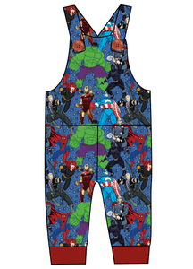 Superhero Smash Overalls and Shortalls