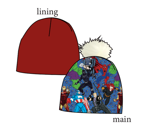 Superhero Smash Slouchy Beanie (Reversible!)