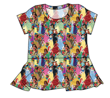 Load image into Gallery viewer, Floral Princesses Ladies&#39; Peplum Top
