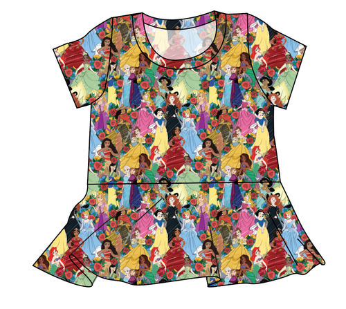 Floral Princesses Ladies' Peplum Top