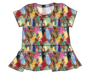 Floral Princesses Ladies' Peplum Top