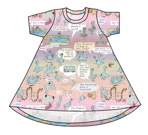 Sassy Pigeon Basic T-Shirt Dress