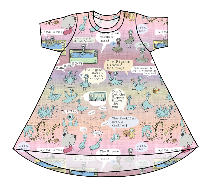 Sassy Pigeon Basic T-Shirt Dress